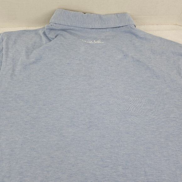 Travis Mathew Men's Polo Shirt Sky Blue Size Extra Large - Picture 7 of 8